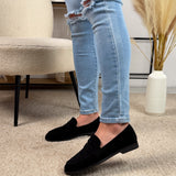 Badge Black Loafer