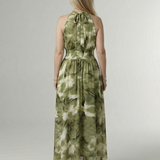 Mira™ – Řasené halter midi šaty
