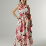 Mira™ – Řasené halter midi šaty