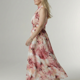 Mira™ – Řasené halter midi šaty