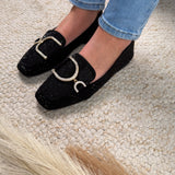 Glitter Black Loafer
