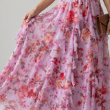 Emilia™ – Květinové maxi vesty s žebrovaným topem