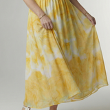 Mira™ – Řasené halter midi šaty