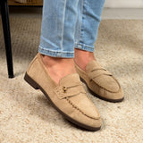 Badge Khaki Loafer