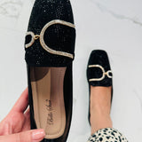 Glitter Black Loafer