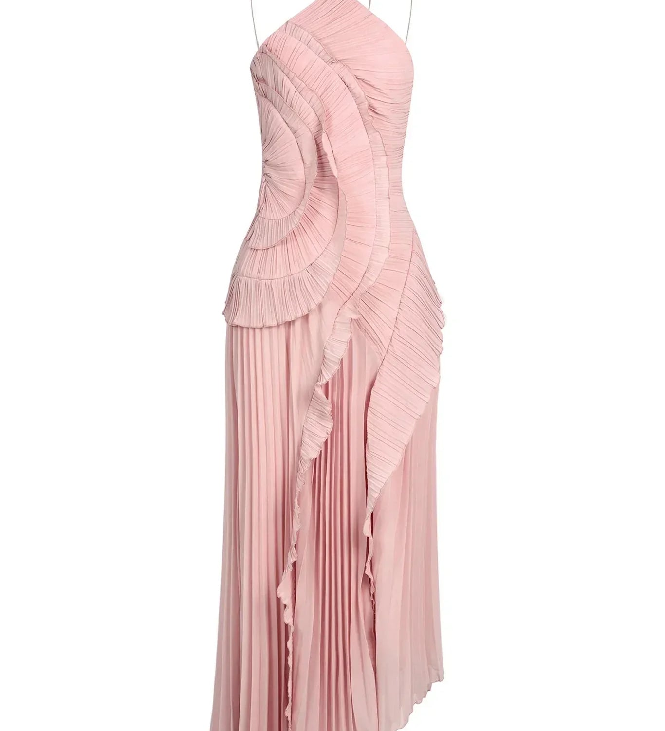 Tereza – Elegantní plisované šaty s asymetrickým střihem
