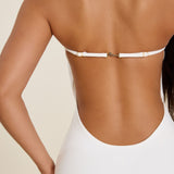 Noemi™ – Bílé tvarující maxi šaty bez rámů