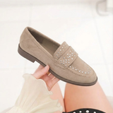 Stud Khaki Loafers