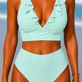 Tvarující bikiny s volánky