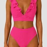 Tvarující bikiny s volánky