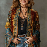 Elen – Bohémské vintage kimono s uměleckým vzorem