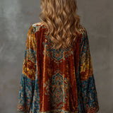 Elen – Bohémské vintage kimono s uměleckým vzorem