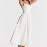 Alicja™ – Elegantní midi župany bez volánků s odhalenými zády