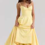 Šaty Eliza™ Soft Ruched Midi s výstřihem do V