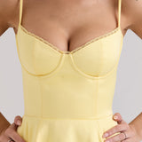 Šaty Eliza™ Soft Ruched Midi s výstřihem do V