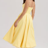 Šaty Eliza™ Soft Ruched Midi s výstřihem do V